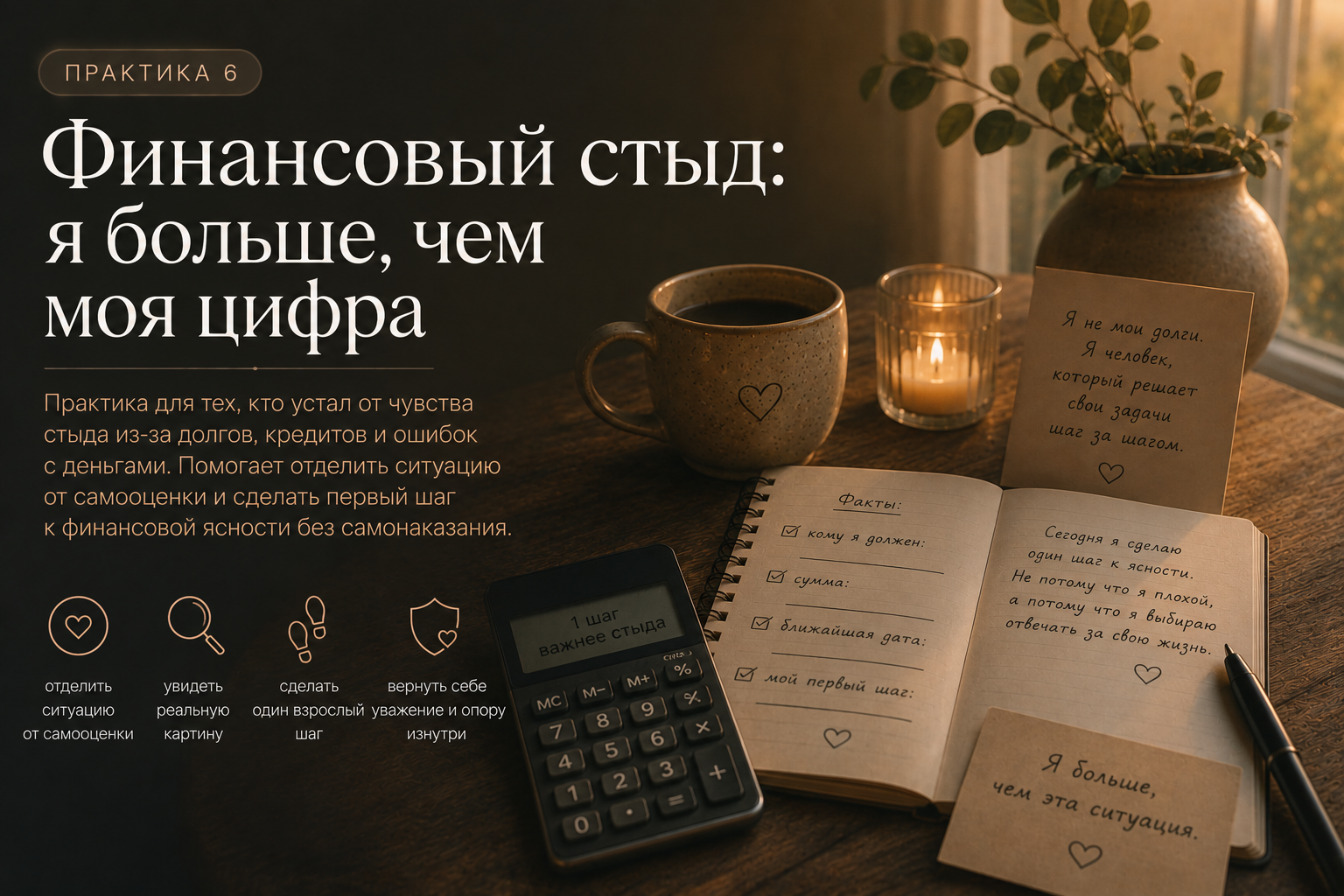 Финансовый стыд: я больше, чем моя цифра — иллюстрация к практике