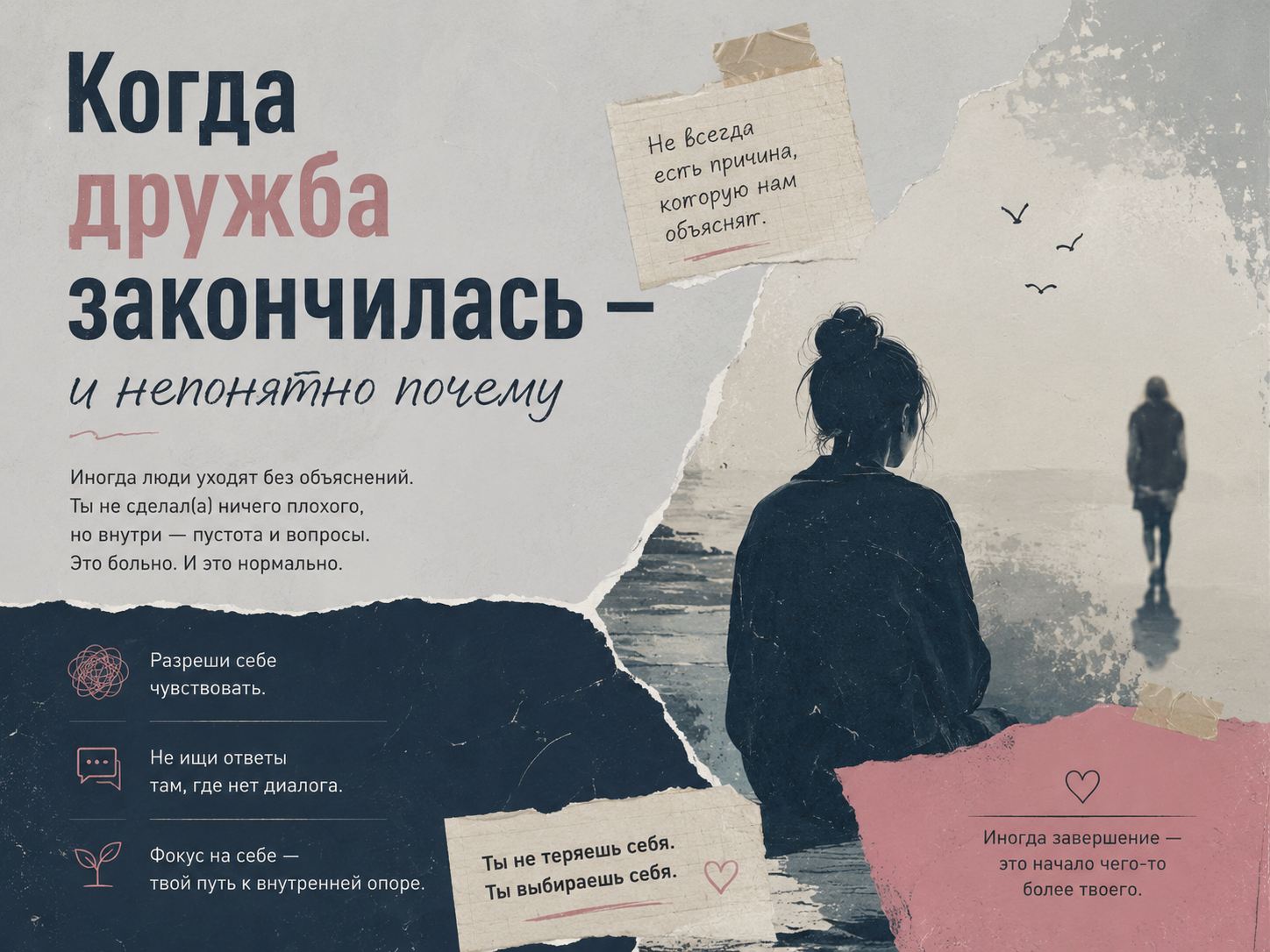 Когда дружба закончилась — и непонятно почему — иллюстрация к практике
