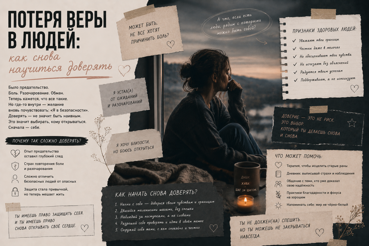 Потеря веры в людей: как снова научиться доверять — иллюстрация к практике